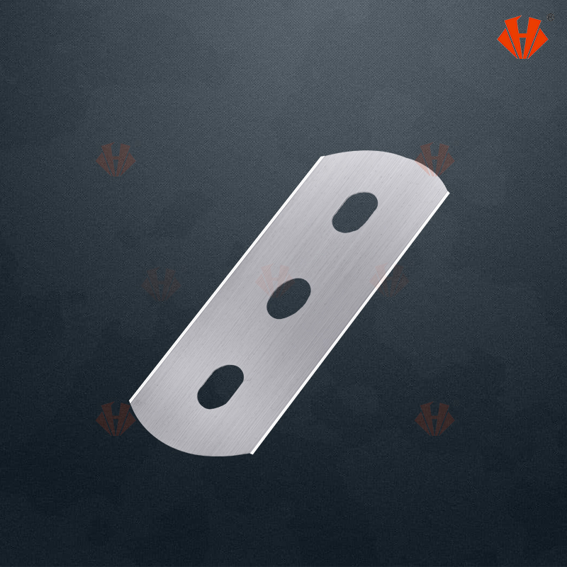 Slitter razor blades with 3 holes